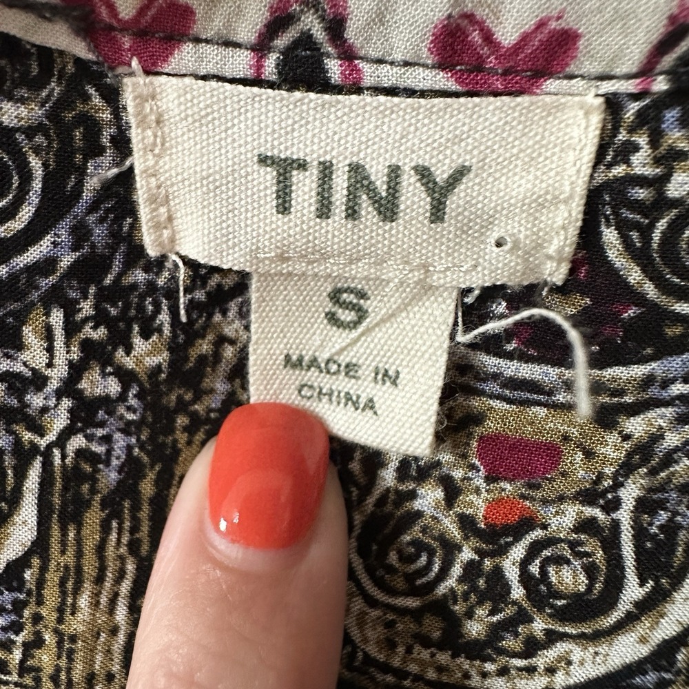 Anthropologie Tiny Dress Womens Small Gaina Floral Drop Waist Long Sleeve‎ Boho - Picture 8 of 9